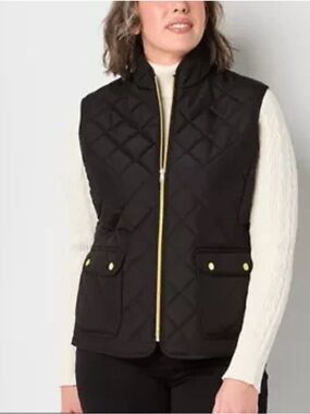 St John’s Bay black quilted vest